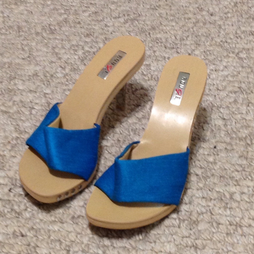 Turquoise Slide Mules
